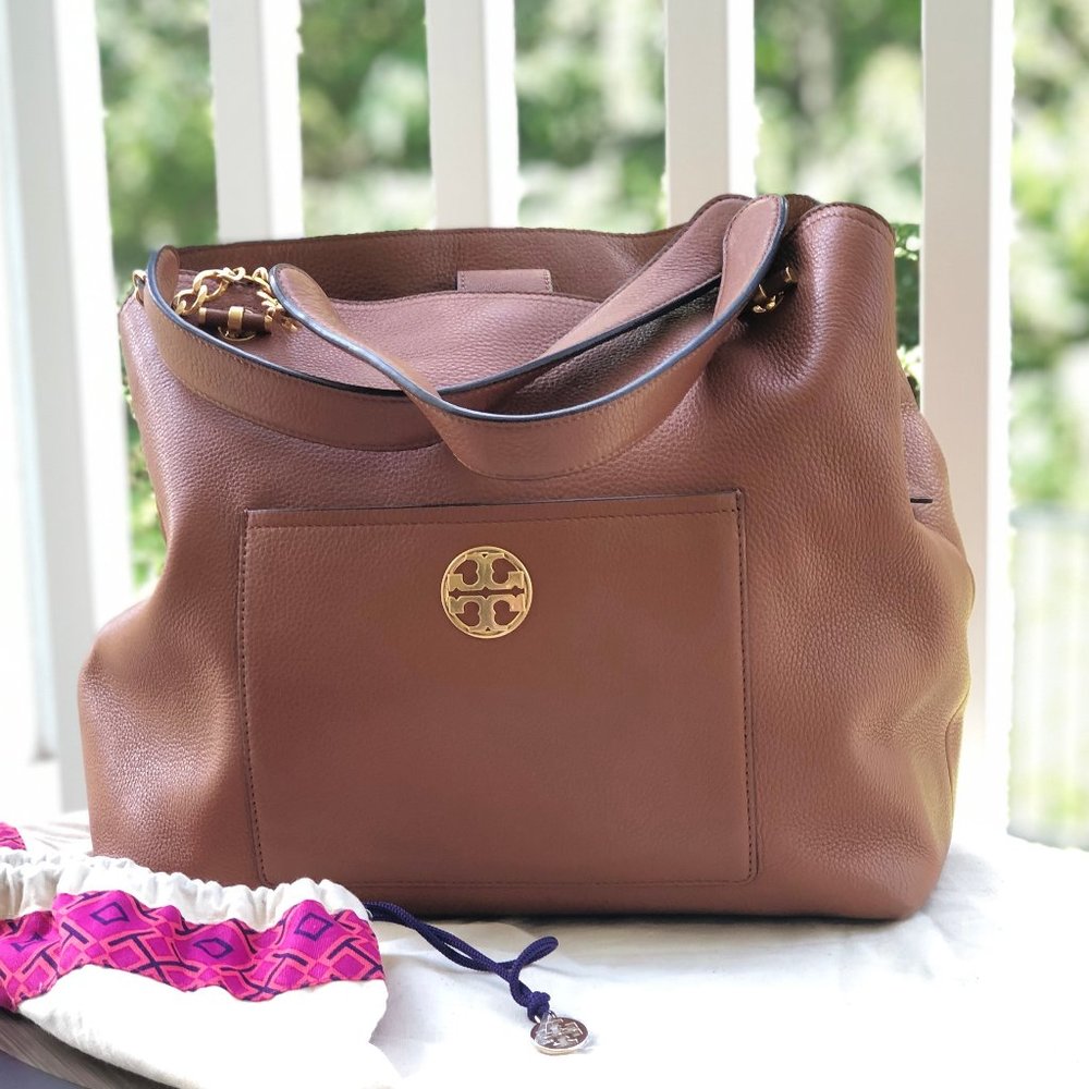 Tory Burch Leather Chain Tote